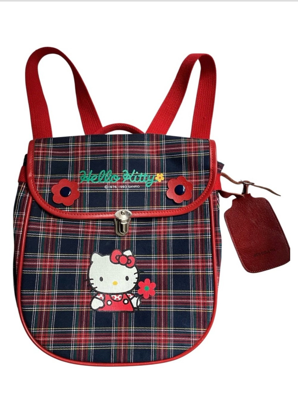 Vintage Hello Kitty Plaid Backpack